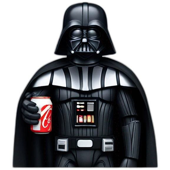 Dark Vader with a coke  emoji