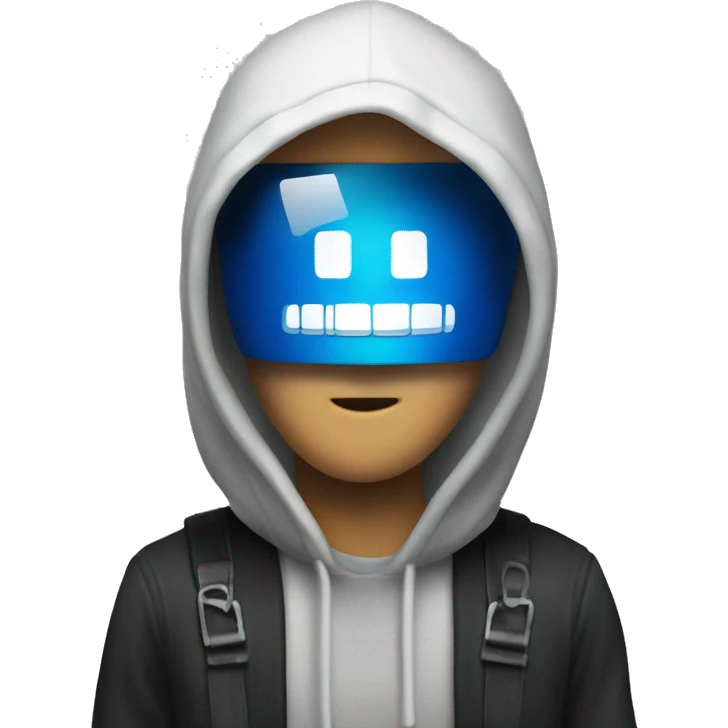 hacker in front of PC terminal emoji