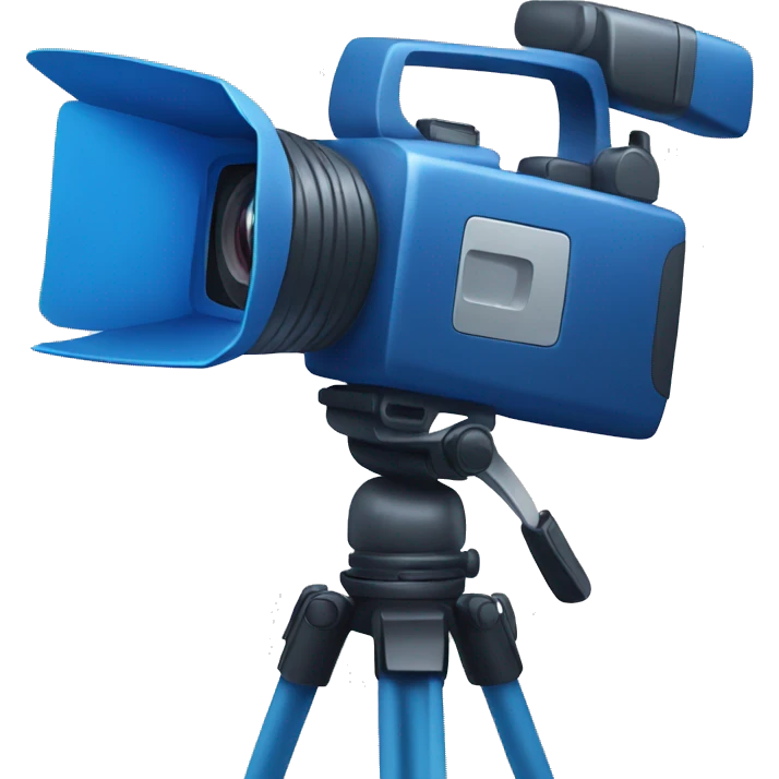 Blue video camera emoji