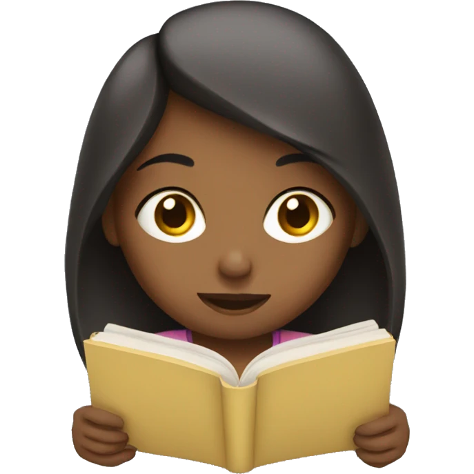 Girl reading emoji