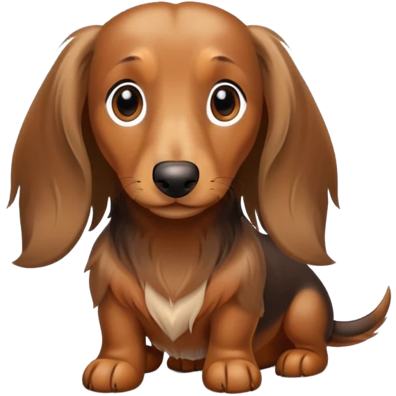 long-haired dachshund emoji