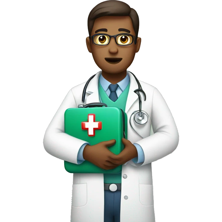 doctor holding first aid kit emoji