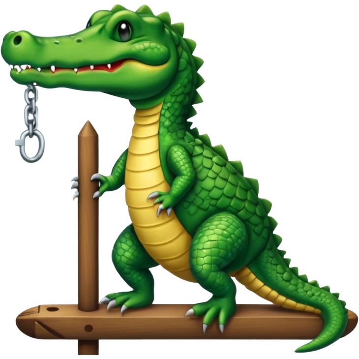 Bdsm alligator on stake board  emoji