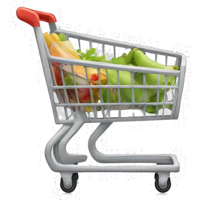 supermarket cart empty and white emoji