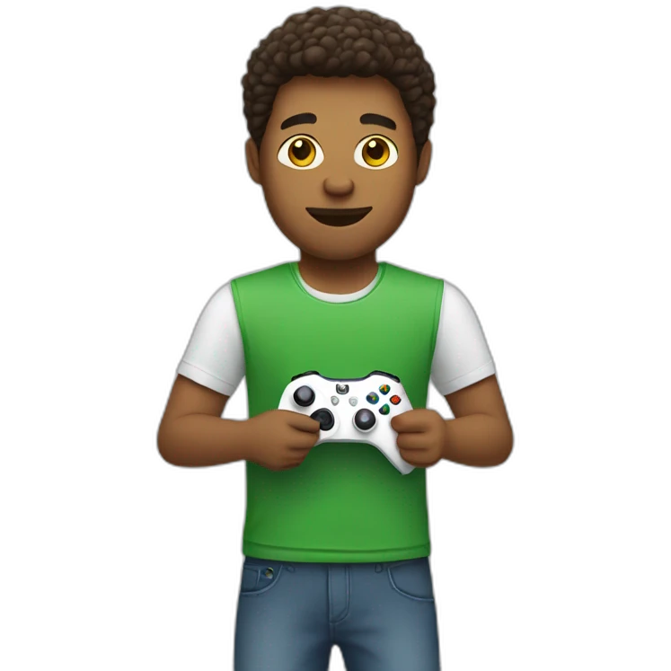 white guy holding xbox controller emoji