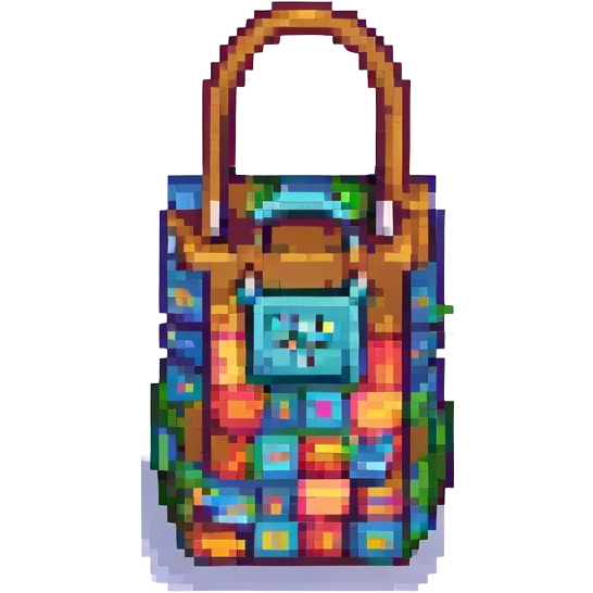 shopping bag pixel art emoji