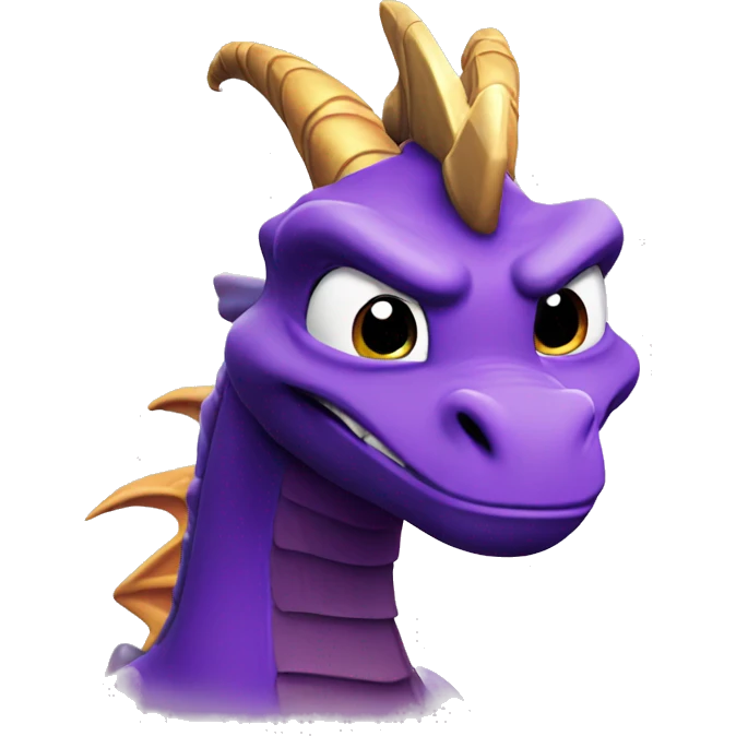 Spyro smirking  emoji