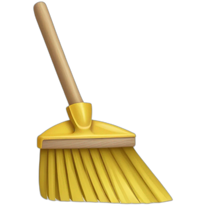 hand broom and dustpan emoji