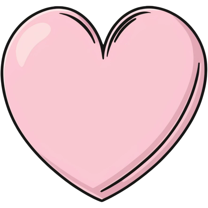 pastel pink heart emoji