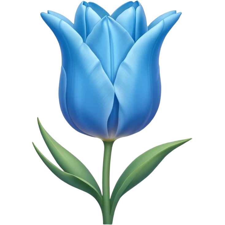 a single light blue tulip emoji