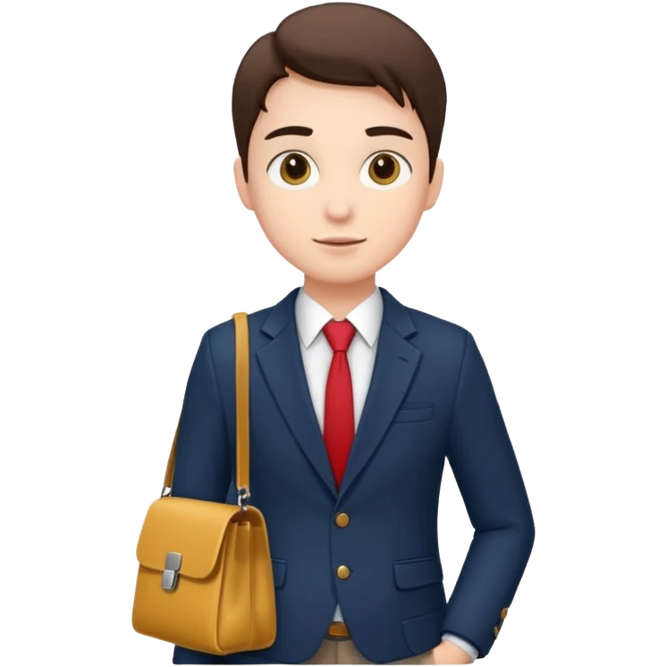 business student with bag emoji