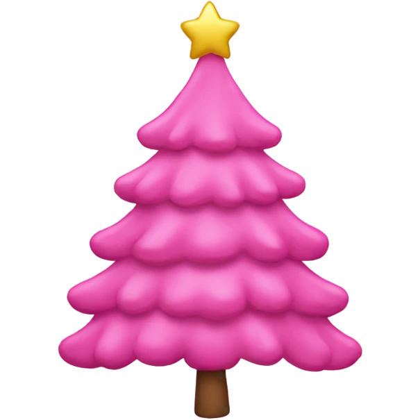 Make a pink Christmas tree emoji