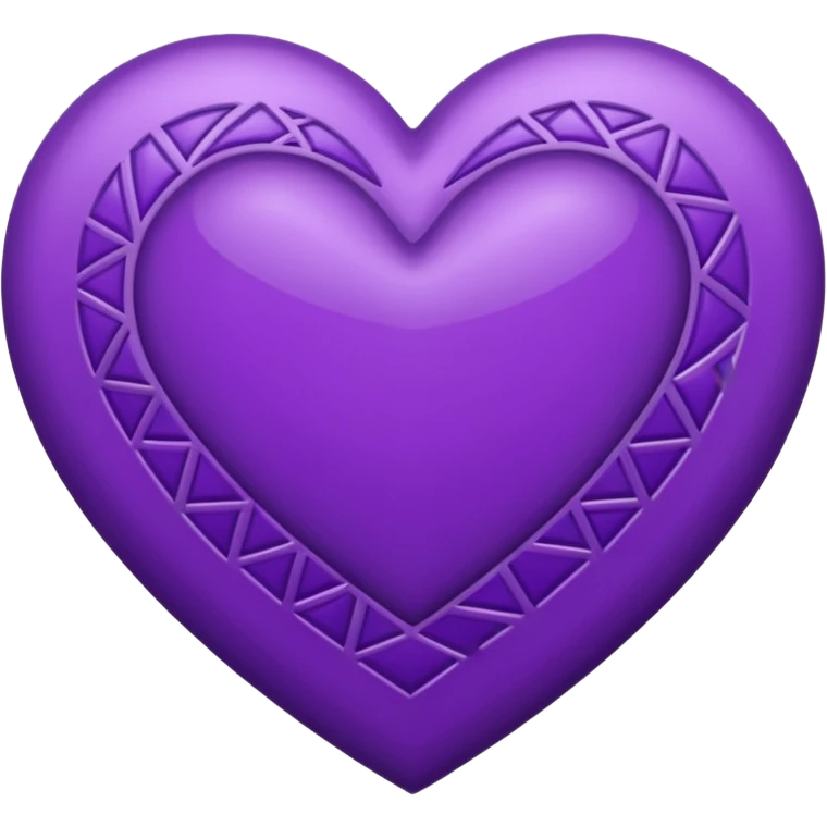 purple heart with a geometric pattern emoji