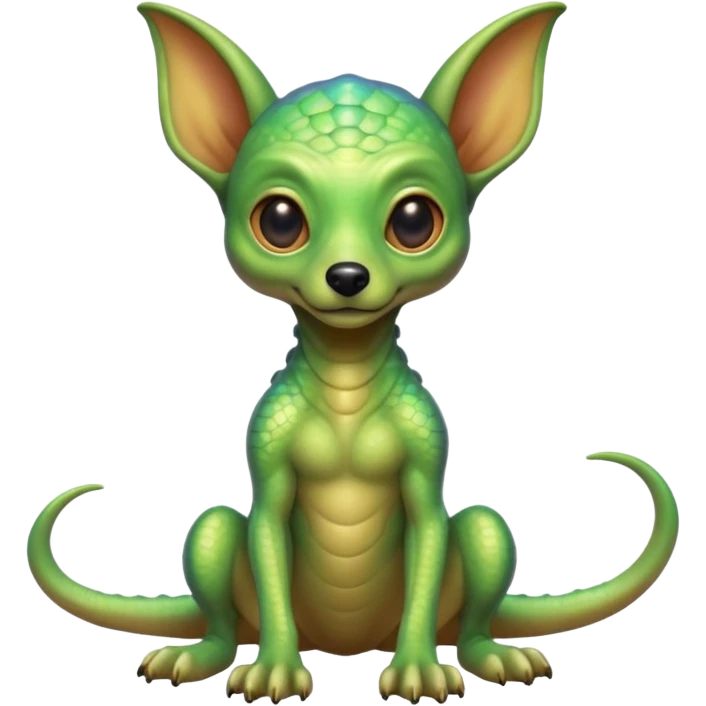 Alien dog full body  emoji