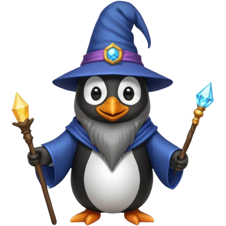 Penguin Wizard emoji