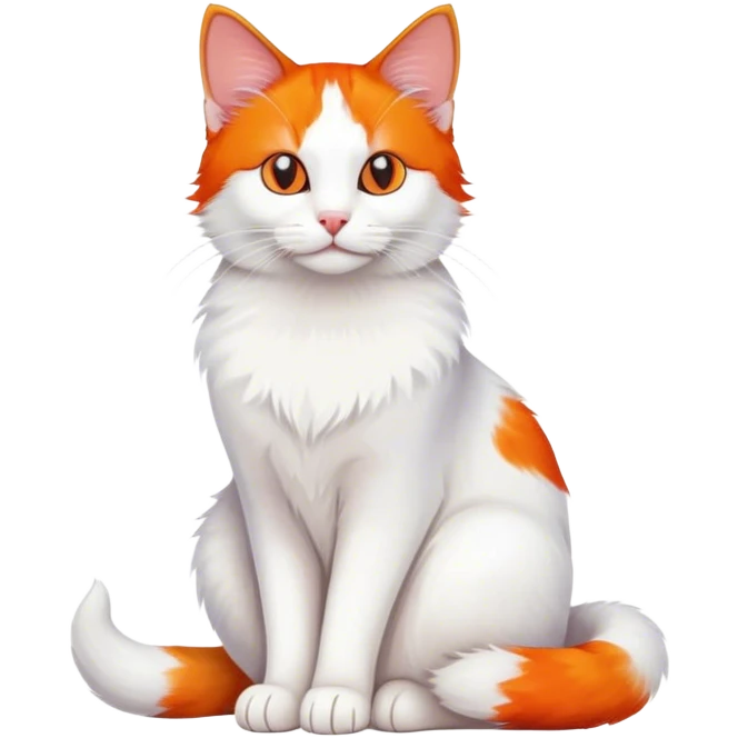 Turkish van cat short hair sitting emoji