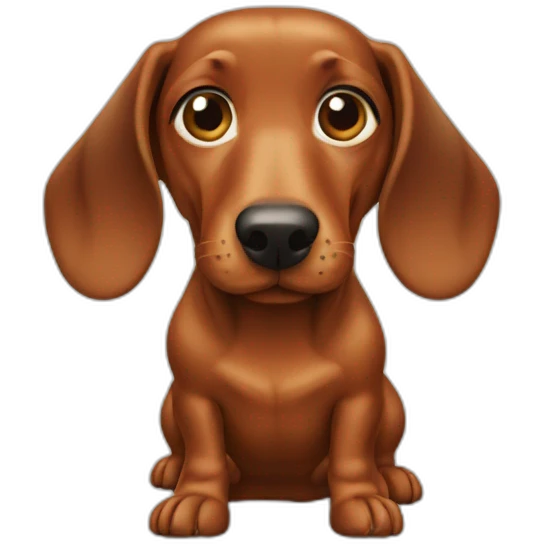 dachshund pooping emoji