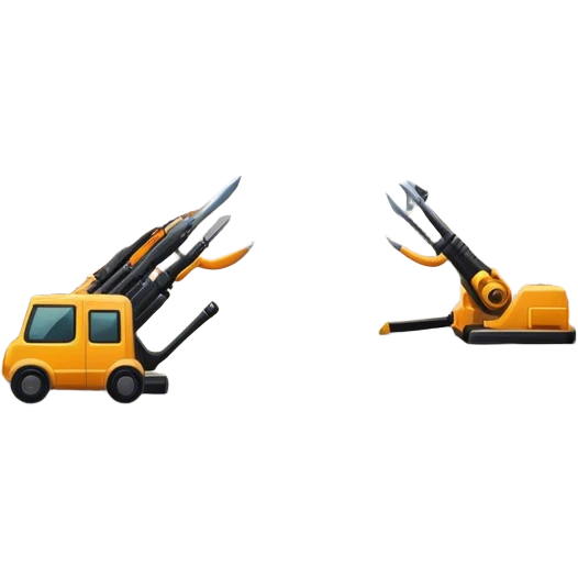 a warehouse with weapons emoji
