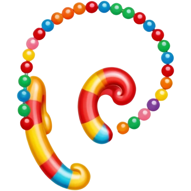 Ear made of candy beads emoji