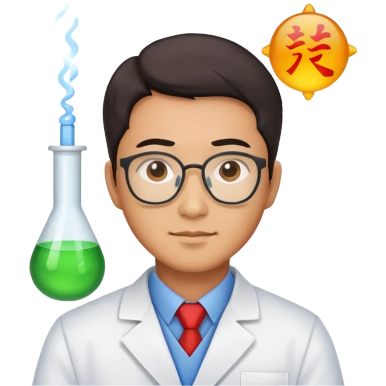 Chinese scientist man super realistic  emoji
