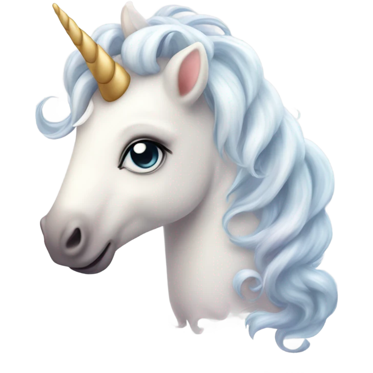 Super cute realistic baby unicorn  emoji