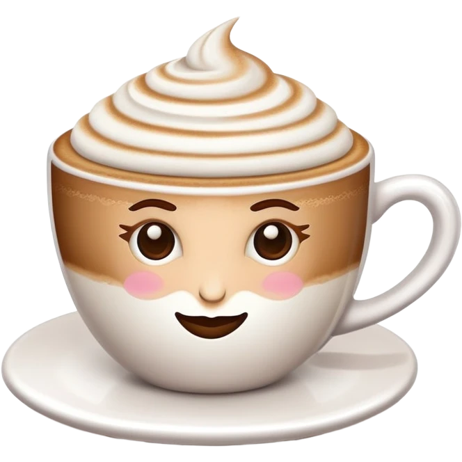 Ballerina emoji as a cappuccino emoji