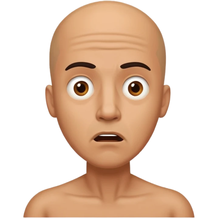 Mexican bald headed gay man in shock  emoji