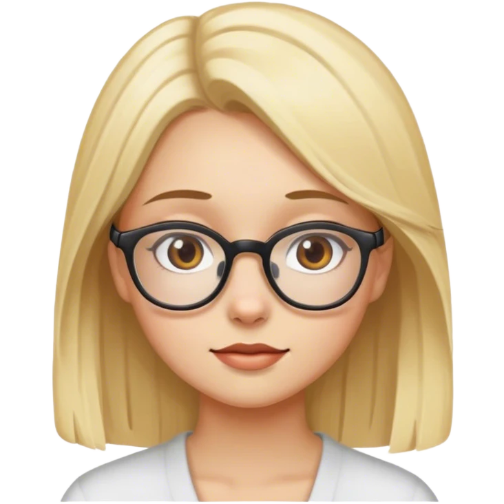 Blonde giro with glasses and bronws eres emoji