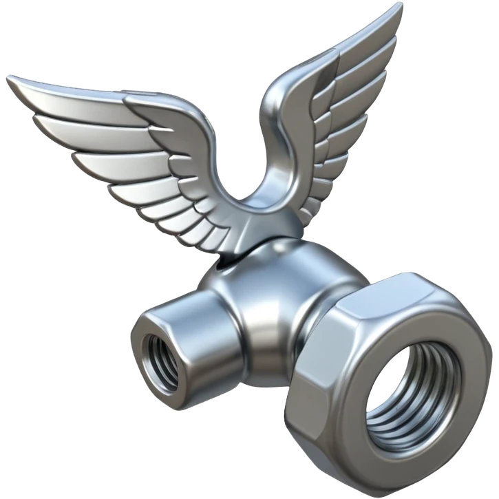 metal wing nut. emoji