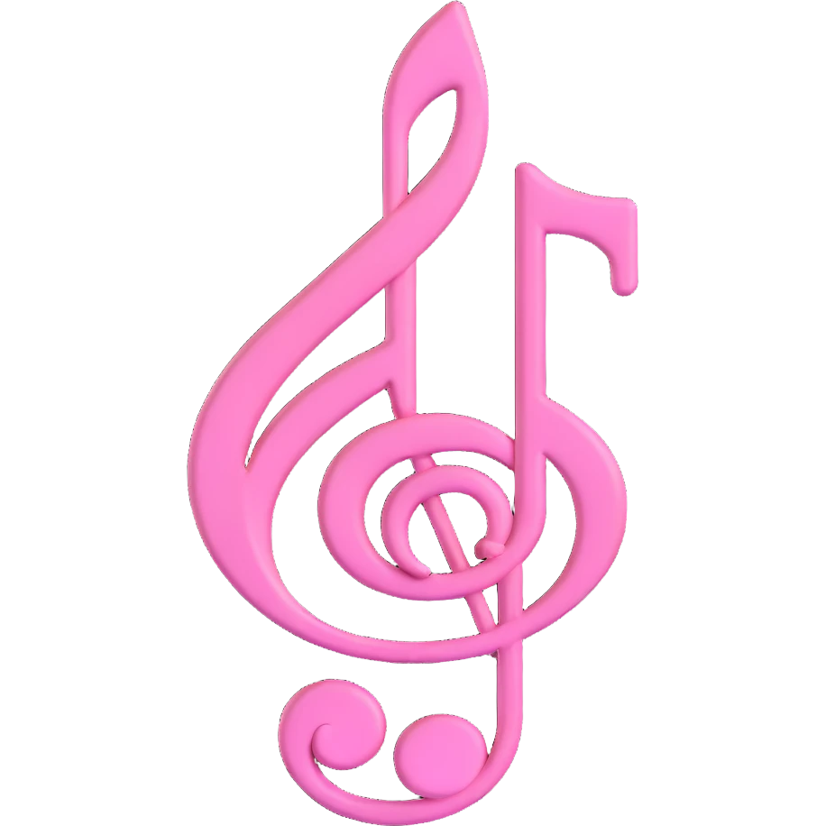 pink music note emoji