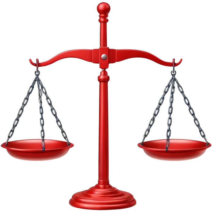 Hanging Balance Scale red emoji