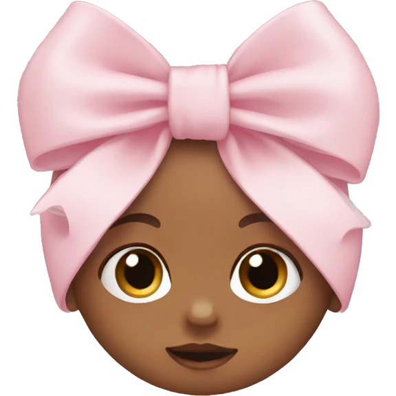 baby pastel pink bow emoji