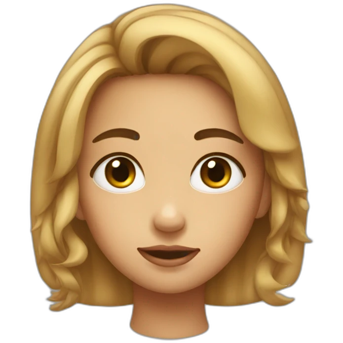 a girl with her cheeks squeezed emoji