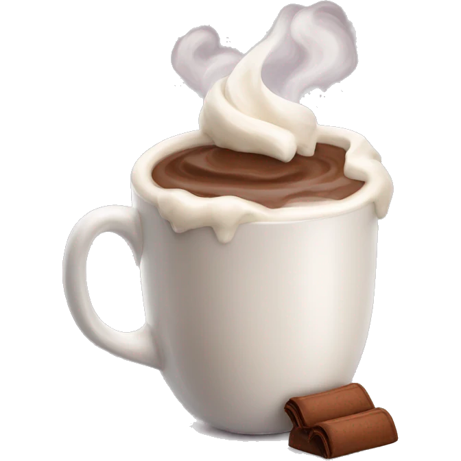 Hot coco with cream  emoji