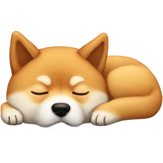 Shiba Inu sleeping  emoji