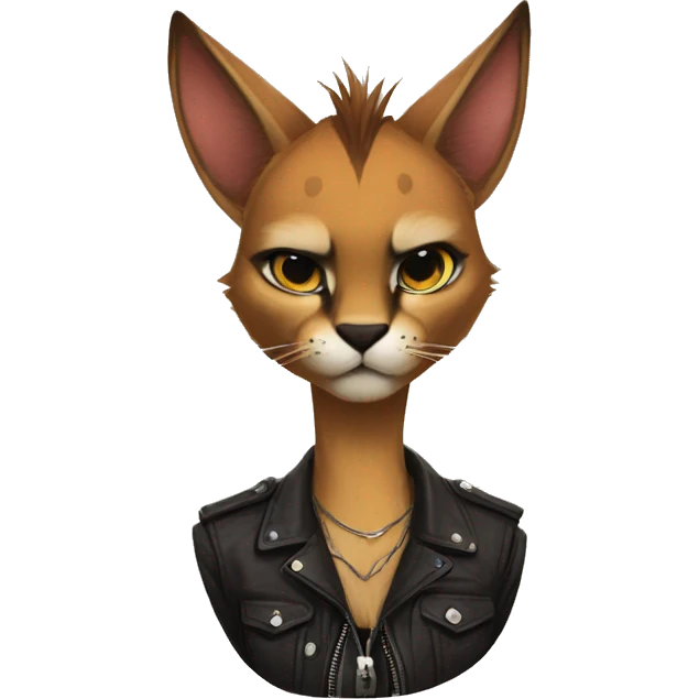 Anthro Punk Caracal emoji