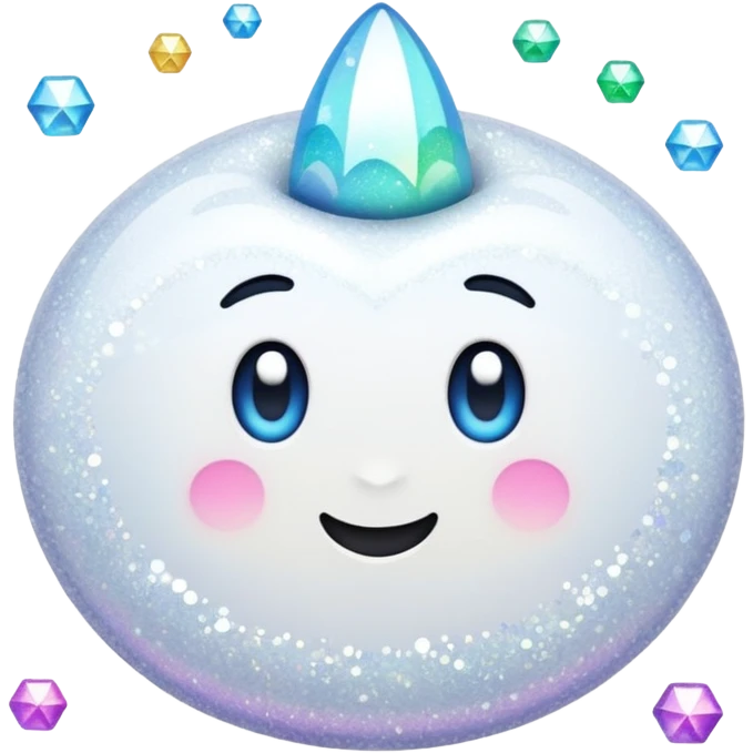 glitter white copo emoji
