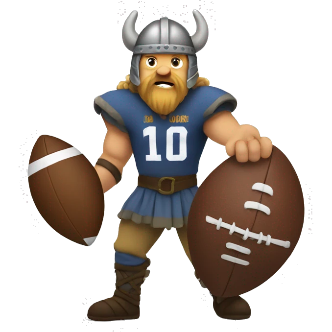 Viking with a football  emoji