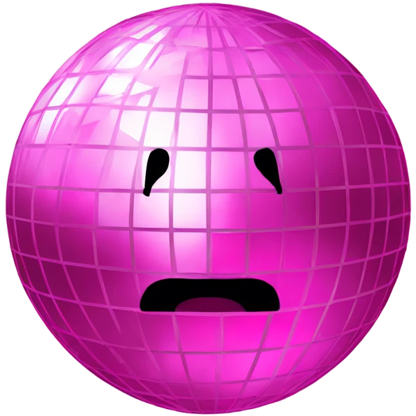 Pink disco ball emoji