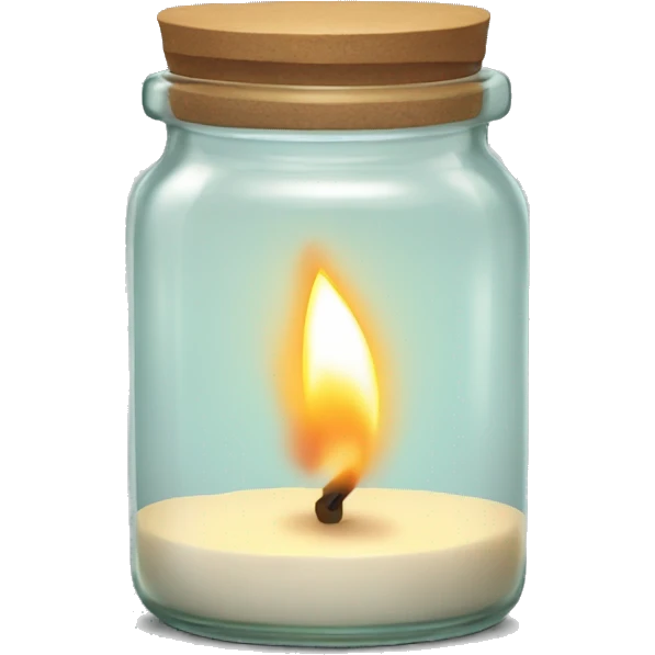 candle burning in a glass jar emoji