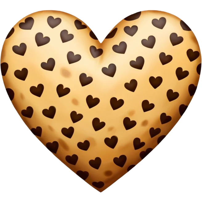 Cheetah print heart  emoji