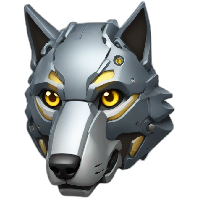 mecha wolf head emoji