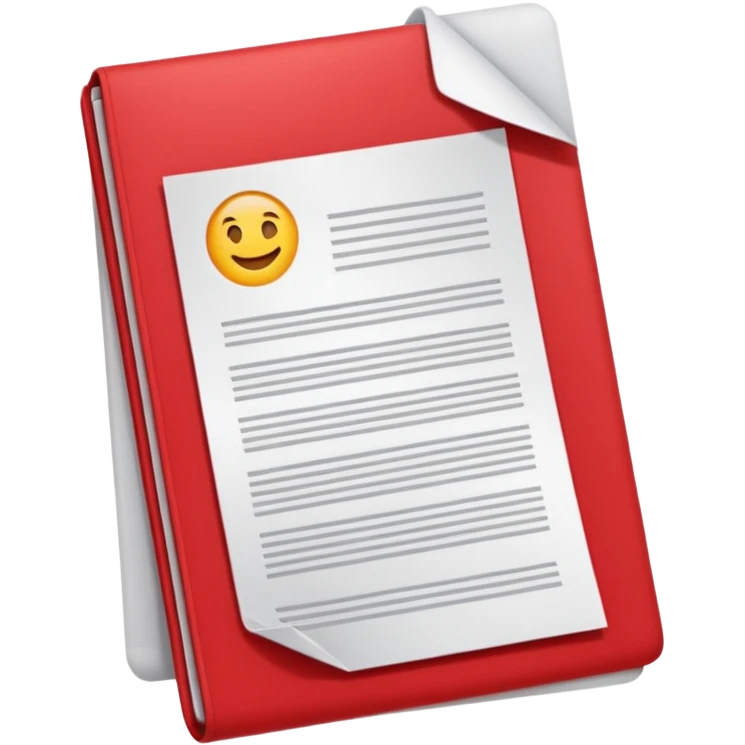Office red document  emoji