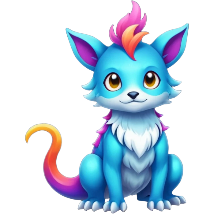 Shiny Colorful Night-Colored Fionbri-creature by Falvie (full body) emoji