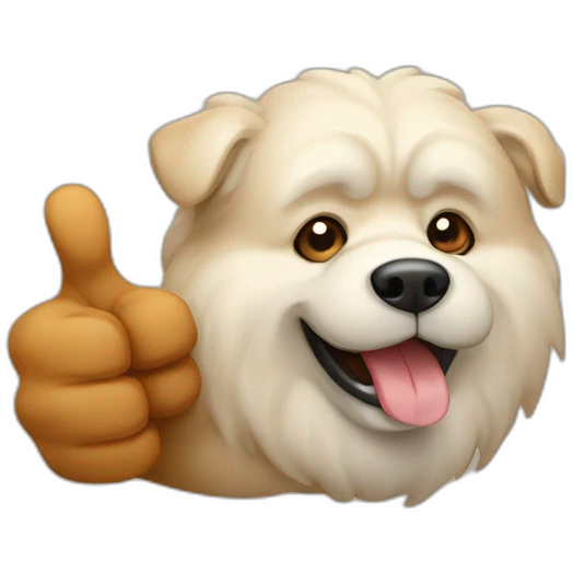 chów chow thumb up emoji