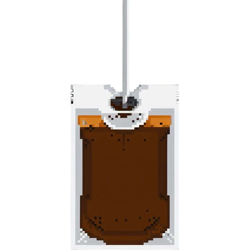 tea bag steeping in hot water emoji