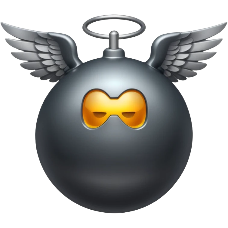 Bomb with wings emoji
