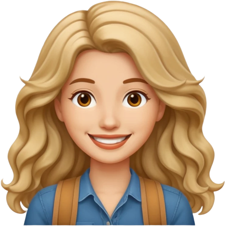 digital nomads long wave hair woman  emoji