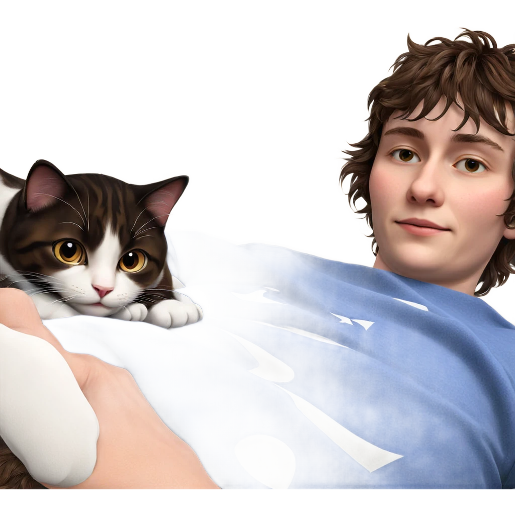 realistic brown hair cat tattoo emoji