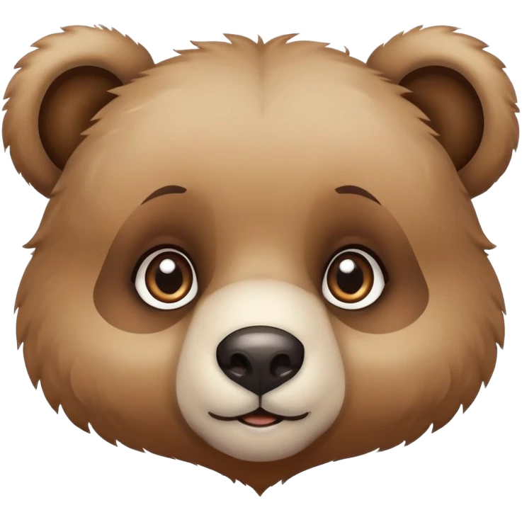 Cute bear cub with big eyes emoji